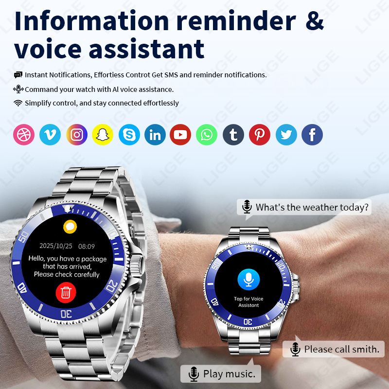 LIGE 2026 Smartwatch di Lusso  - Korean Luxury Lifestyle recensione e prezzo